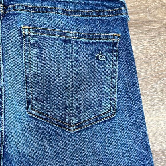 Rag & Bone Raw Hem Skinny Ankle Jeans Sz 25 - Picture 3 of 11